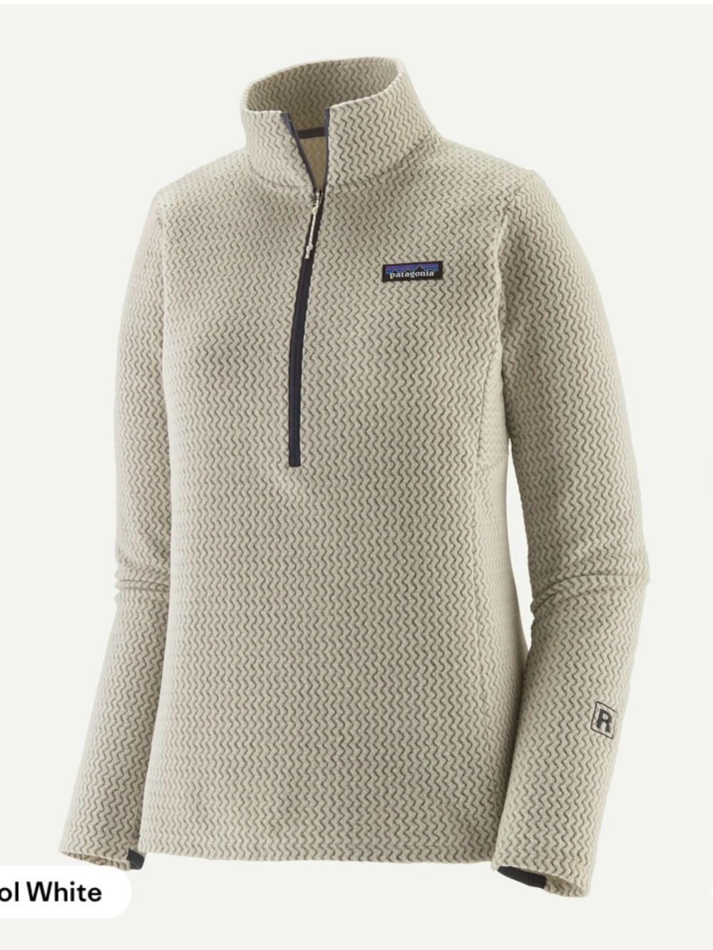 Patagonia Women's R1® Air Fleece Zip-Neck | XS | Wool White